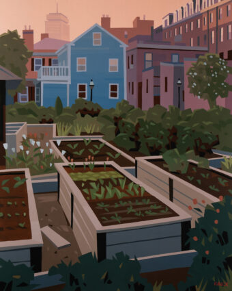 View artwork titled Spring Gardens
