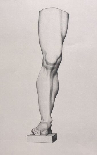 View artwork titled C. Bargue leg study master copy