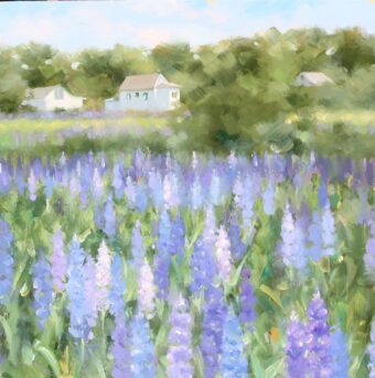 View artwork titled The Lupine Field