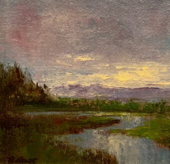 View artwork titled River Sundown