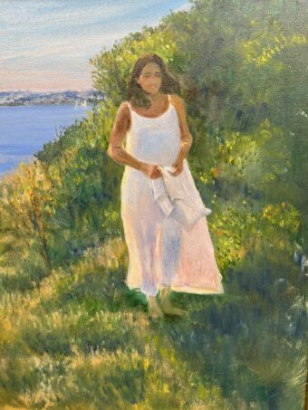 View artwork titled Stroll down the path