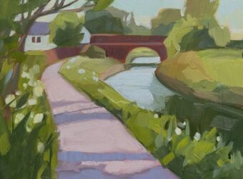 View artwork titled Along the Canal, Sampford Peverell, Devon
