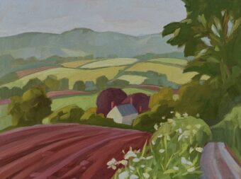 View artwork titled Over the Hedgerows, Whitnage, Devon