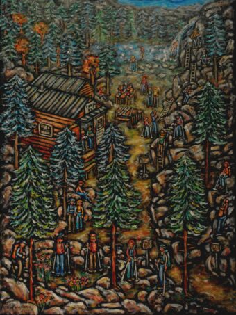 View artwork titled Trail Hut
