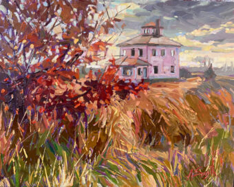 View artwork titled Golden Light at The Pink House