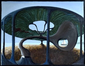 View artwork titled Exactly the right wind direction