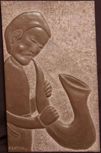 View artwork titled Saxophonist