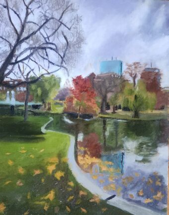 View artwork titled The Boston Public Garden early spring