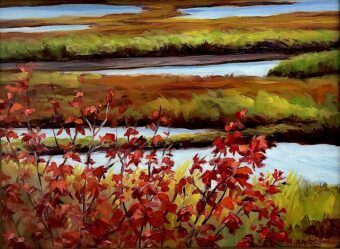 View artwork titled Sunset on Wells