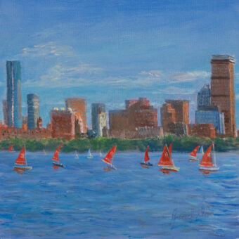 View artwork titled Red Sails on the Charles River