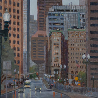 View artwork titled Rainy Day, Financial District