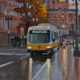 View artwork titled Rainy Day, Harvard Square
