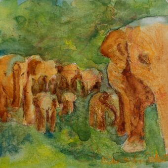 View artwork titled Elephant Migration