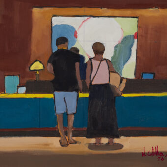 View artwork titled Checking In
